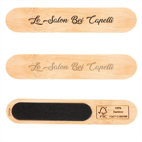 JH85023 Bamboo Nail File With Custom Imprint
